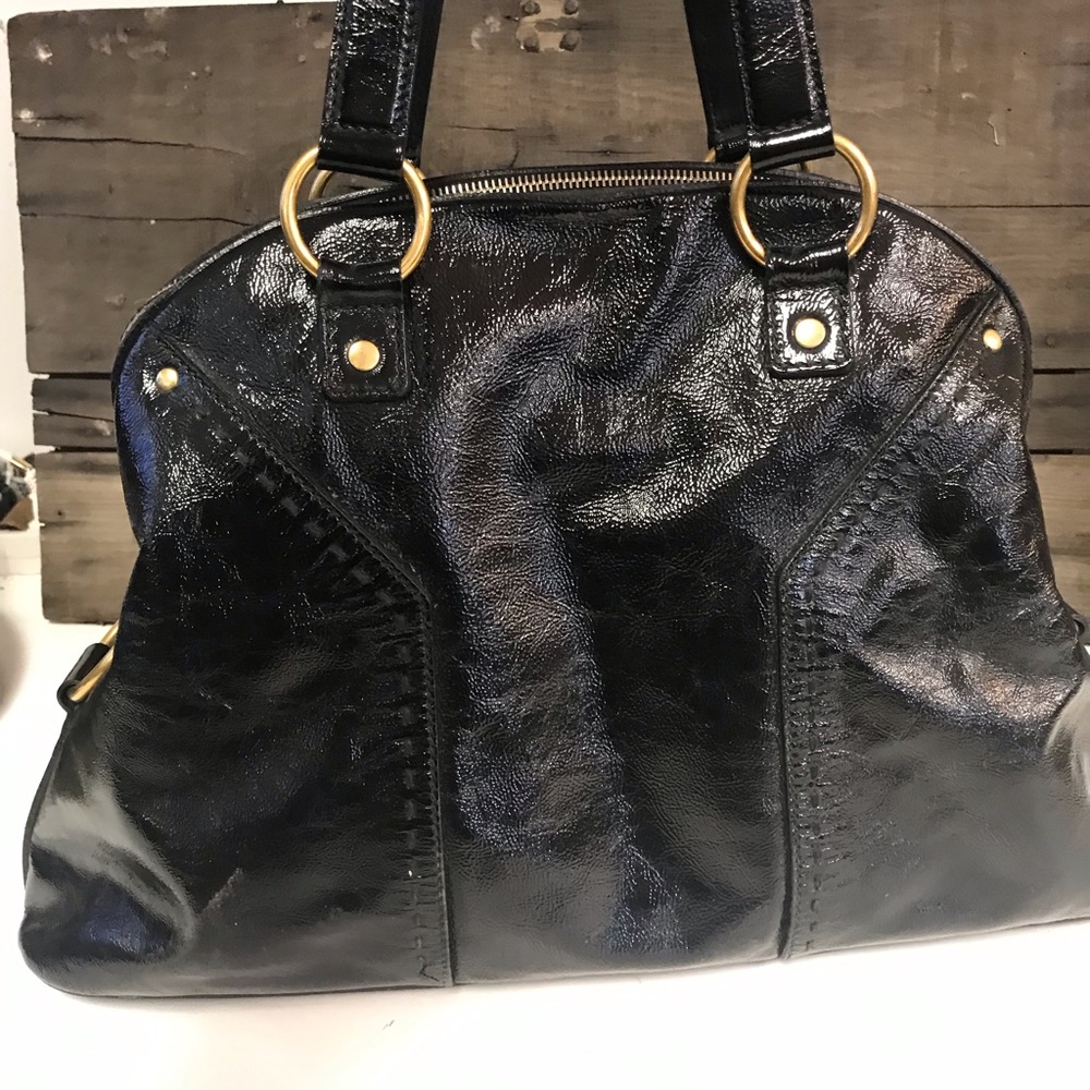 Black patent leather Yves Saint LaurentYSL Handbag - Picture 3 of 8